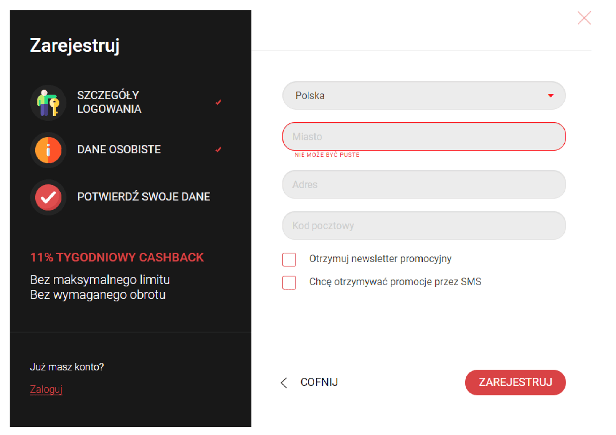 BetChan Kroki rejestracji