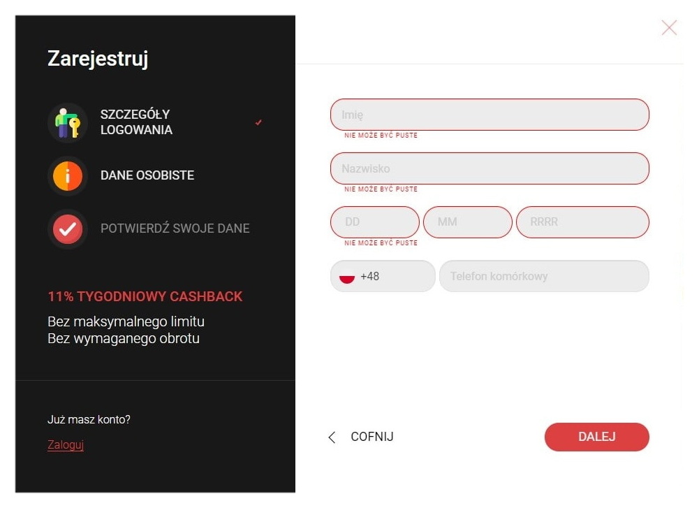 BetChan Kroki rejestracji